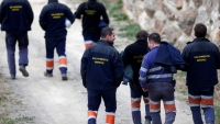 Un equipo de rescate de mineros llega al área donde Julen está atrapado. Totalan, España. 22 de enero de 2019.