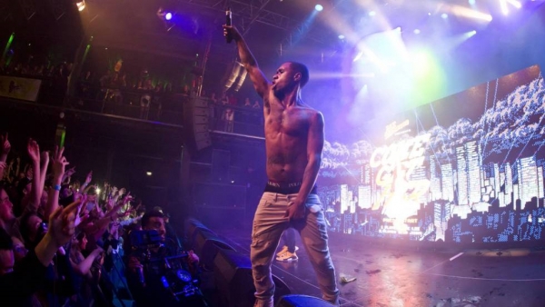 El cantante Aaquil Brown, de la banda Rae Sremmurd, durante un concierto en Berlín, el pasado 5 de febrero. 