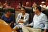 Los legisladores priístas Juana Andrés Rivera, Graciela Larios Rivas y Santiago Chávez Chávez, durante una sesión del Congreso de Colima en mayo pasado. Los diputados locales ganan poco más del doble que el gobernador Ignacio Peralta Sánchez