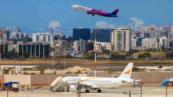 El aeropuerto Ben Gurión, el mayor de Israel.