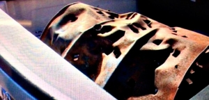 Uno de los tambos para incinerar personas en Piedras Negras.