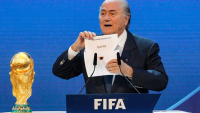 Joseph Blatter durante el anuncio de Catar como anfitrión de la Copa Mundial de Fútbol de la FIFA 2022, el 2 de diciembre de 2010.