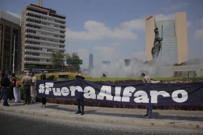 . En la protesta también se pidió la salida de Alfaro de la gubernatura de Jalisco.