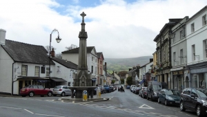 El centro de Crickhowell.