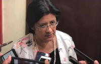 La contralora de Jalisco, Teresa Brito, ofreció una rueda de prensa este miércoles. 