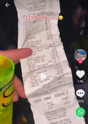 Viral: Estas son las botellas de la cuenta de 333 mil pesos en bar de Zapopan