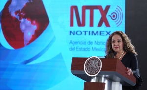 La periodista mexicana Sanjuana Martínez, directora de Notimex.