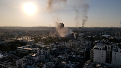 Vista aérea de Alepo, Siria, el 30 de noviembre de 2024