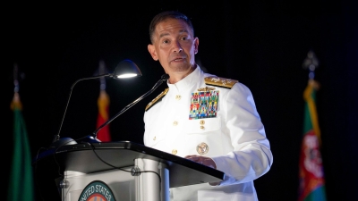 El jefe del Comando Central de Estados Unidos, el almirante Brad Cooper