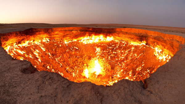 Puertas del infierno en Turkmenistán