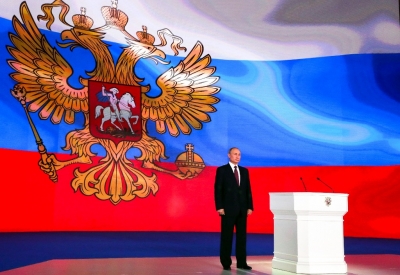 Durante su tradicional discurso sobre el estado de la nación ante las dos cámaras del Parlamento, Vladimir Putin aprovechó para reforzar su campaña electoral.