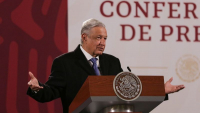 El presidente Andrés Manuel López Obrador, en Palacio Nacional, México, 24 de junio de 2022
