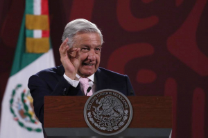 El presidente Andrés Manuel López Obrador durante su conferencia matutina en Palacio Nacional, en la Ciudad de México, el 28 de septiembre del 2022.