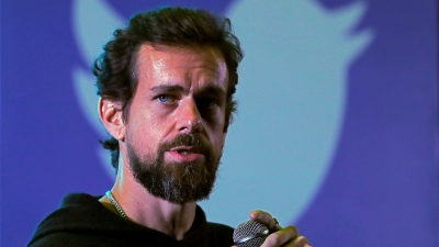 Jack Dorsey , cofundador de Twitter, en el Instituto Indio de Tecnología (IIT) en Nueva Delhi, India, el 12 de noviembre de 2018.