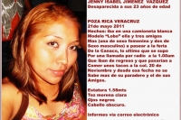 La ficha de búsqueda de Jenny Isabel Jiménez Vázquez