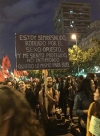 Participó de la marcha contra los femicidios, pero está denunciado por violencia de género