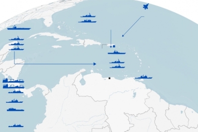 Estados Unidos está desplegando su mayor fuerza de la historia en la frontera con Venezuela.