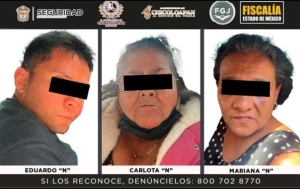 Los tres permanecían en calidad de detenidos en la agencia del Ministerio Público especializada en homicidios de la Fiscalía General de Edomex, desde hace 2 días.