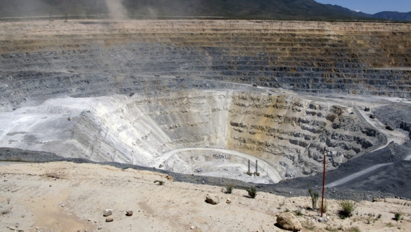 Vista general de una mina de oro en Peñasquito, Zacatecas, México.  