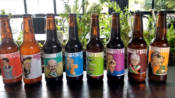 La empresa mexicana Error de Diciembre ha creado, hasta ahora, ocho cervezas para retratar a siniestros personajes de la Política.