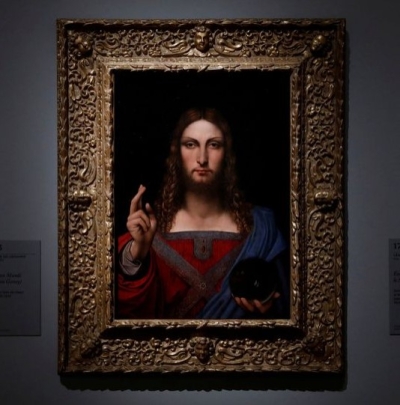 La pintura 'Salvator Mundi', atribuida a Leonardo.