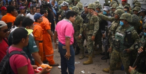 Una protesta en Veracruz en abril por la explosión con víctimas de una planta petroquímica