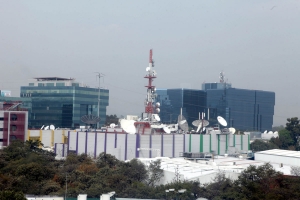Las instalaciones de TV Azteca, al sur de la ciudad de México.