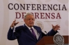 El presidente Andrés Manuel López Obrador, durante su tradicional (conferencia) &#039;mañanera&#039; en Palacio Nacional.