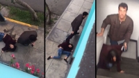Captan a hombre arrastrando a su pareja por la calle