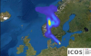 Gran nube de metano que cubre el sur de Escandinavia