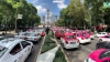 La protesta de los taxistas mexicanos, en el Ángel de la Independencia.
